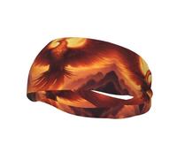 Fascia per il sudore sportiva decorativa YYHWHJDE con belle stampe di fenici, elastica, traspirante, morbida e traspirante per uomini e donne