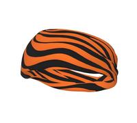 Fascia per il sudore sportiva decorativa YYHWHJDE Tiger Stripes Orange Pattern Pattern - Elastica, traspirante, morbida e traspirante fascia per uomini e donne