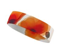 Fascia per il sudore sportiva per uomo e donna, traspirante, con fiori di papavero rosso, in spugna, elastica, per yoga, tennis, corsa, basket, allenamento