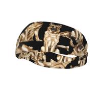 Fascia per il sudore sportiva versatile con stampa di pastore tedesco, unisex, traspirante e traspirante