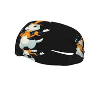 Fascia per il sudore versatile sportiva YYHWHJDE con coniglio con cappello magico - Fascia elastica e traspirante per yoga, fitness