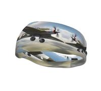 Fascia per il sudore versatile sportiva YYHWHJDE World War 2 Aircraft modello aeroplano - fascia elastica e traspirante per yoga, fitness