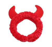 Fascia per il viso spa, fascia per spa carina - Fascia per capelli cosmetica per la cura della pelle con corno da diavolo morbido,Morbide fasce per capelli per la cura della pelle del viso Spa, fasce