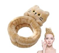 Fascia Per La Cura Della Pelle Del Gatto Ca-rino - Fascia Per Il Trucco Del Gatto Morbido E Morbido | Fascia Per Capelli Per Il Lavaggio Del Viso Di Gatto Per Il Trucco Per Il Lavaggio (Cammello)