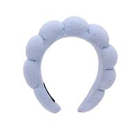 Fascia per la spa da donna, graziosa fascia per la cura della pelle, fascia per il lavaggio del viso, rimozione del trucco, cura della pelle, fascia per doccia e spa (blu)