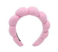 Fascia per la spa da donna, graziosa fascia per la cura della pelle, fascia per il lavaggio del viso, rimozione del trucco, cura della pelle, fascia per doccia e spa (rosa)