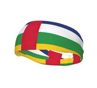 Fascia per la testa con bandiera dell'Africa centrale, traspirante, in spugna, assorbe il sudore
