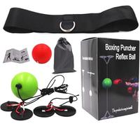 Fascia per la testa con palla da boxe, palline da allenamento per reazione da boxe, senza trapano, set per migliorare le competenze dei principianti, attrezzatura per il trattamento pratico a casa
