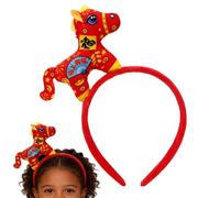 Fascia per la testa del cavallo per l'anno del cavallo | Copricapo festivo in peluche - Per vari eventi come Capodanno cinese foto di famiglia, spettacoli sul palcoscenico Festivalakti