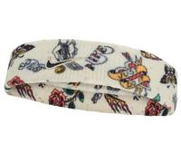 Fascia per la testa Nike Swoosh Headband - light khaki/picante red/black - Multicolore