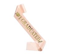 Fascia per laureati | Scialle di laurea con spalla I Graduated - Sciarpa a nastro per anziani, scolastiche comuni per adulti, donne e uomini, Champagne, Refer to description