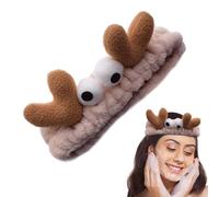 Fascia per lavare il viso corta in peluche con occhio di granchio per la cura della pelle fascia fascio largo accessorio , elastico comodo per corsa, yoga, trucco spa