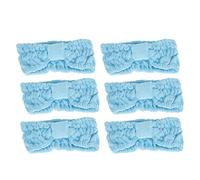 Fascia per microfibra elastica elastica bowknot fasces di assorbimento d'acqua tra comodo per il trucco che lava lo spa spa (Azzurro)