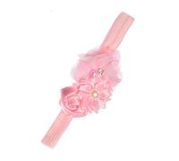 Fascia per neonata copricapo infantile in chiffon finto perla cerchietto rosa creativo e utile