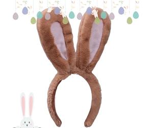 Fascia per orecchie da coniglio: costume dà còniglio, capelli stile Lolita, ořecchie d́a coņiglio | Copricapo di peluche con orecchi pelose pèr il compleanno dì Pasqua dei bambini che danno un aspetto