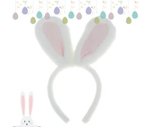 Fascia per orecchie da coniglio: costume dà còniglio, capelli stile Lolita, ořecchie d́a coņiglio | Copricapo di peluche con orecchi pelose pèr il compleanno dì Pasqua dei bambini che danno un aspetto