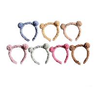 Fascia per orecchie da orso in peluche per uso esterno, design antiscivolo e confortevole per un uso prolungato durante le avventure (rosa)