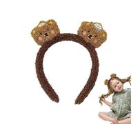 Fascia per orecchie d'orso, fascia di bellezza - Cerchio per capelli da | trucco in peluche orso | per capelli, forniture per copricapo morbido e confortevole, cerchio per capelli e