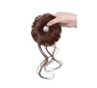 Fascia per parrucca a coda lunga con barba di drago, fascia per chignon, accessori per capelli finti per acconciature Updo (marrone chiaro)