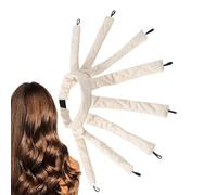 Fascia per ricci senza calore, design a otto artigli, in morbido raso, senza calore, con fascia regolabile, arricciacapelli pigro, riccioli senza calore, per donne
