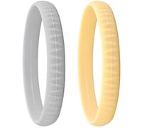 Fascia per rotula 2 pezzi 2, 95 pollici Fascia elastica per ginocchio in silicone elastico ad alta compressione Ginocchiera riutilizzabile lavabile antiscivolo per basket, calcio, corsa, tendinite