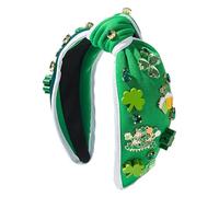 Fascia per San Patrizio,Accessorio per Styling dei Capelli con Trifoglio e Strass Irlandese,Fascia per la Celebrazione di San Patrizio | per Party Trucco e Uso Quotidiano Donne Ragazze