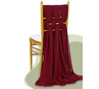 Fascia per sedia, 12 pezzi, in chiffon, 30 x 270 cm, decorazione per matrimoni, eventi, runner da tavolo, accessori per feste, eleganti accessori per banchetti