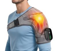 Fascia per spalla riscaldata con massaggio, cuscinetto riscaldante per spalla per polsino dei rotatori, spalla congelata, cuscinetti riscaldanti per spalle senza fili con calore