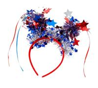 Fascia per stelle per l ' indipendenza, Red silver blue big, F | Comodi accessori per capelli in plastica per adulti, bambini eventi familiari Accessorio leggero per tutte le