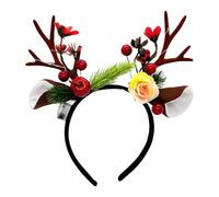 Fascia per Testa con Corna di Renna,Accessorio Per Capelli Che Si Per Feste - Cerchietto Con Corna Natalizie Per Natale,Per Cosplay Giochi Di Ruolo Accessorio Per Fotografia Raduni Cerimonie Feste Mat