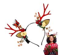 Fascia per Testa con Corna di Renna,Diadema Di Bellezza Illuminato - Fascia Con Corna Di Renna Per Natale | Per Performance Gioco Di Ruolo Prop Foto Raduni Cerimonie Feste Matrimonio Compleanno