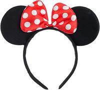Fascia per Topolino,Topolino Minnie Mouse Fascia Minnie Hair Band Utilizzata per Mascherata, Festa di Compleanno, Festa Notturna, Club dei Cartoni Animati (Rosso e Nero)