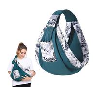 Fascia Porta Bebe Neonato Facile da Indossare, Marsupio Neonato 0-36 Mesi, Fascia Neonato Senza Nodi, Portatile Fascia Neonato Multifunzionale e portatile, fino a 20kg (Verde Scuro)