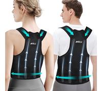 MRLI Fascia Posturale Spalle Schiena Uomo: Lombare Supporto Postura Donna - Busto Schiena Dritta Correttore Postura Tutore - Cintura di Correzione Della Postura Regolabile Nero M