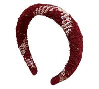 Fascia rossa for la stiratura dei capelli - Comoda forcina for lavare il viso, accessorio for capelli da donna(Rosso)