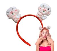 Fascia Serpente Anno 2025, Fascia Di Serpente In Felpa,Doppio Cerchietto Con Snake Cartoon | Cappelli Animali Peluche Forniture per Festa di Capodanno Cinese per Donna e Ragazza