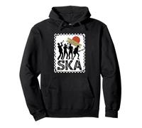 Fascia Ska con sezione in ottone e bordo a scacchiera Felpa con Cappuccio