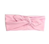 Fascia solida fiocco nodo sport fascia per la testa morbidezza coniglietto avvolgere ornamenti elastico styling copricapo sportivo corsa rosa