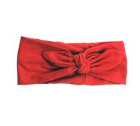 Fascia solida fiocco nodo sport regolabile fascia per il sudore orecchie da coniglio avvolgere accessori per capelli elastici copricapo lavaggio viso sportivo rosso