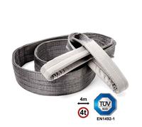 Fascia Sollevamento 4m Asola/Asola Grigio - 4 Ton - Norma EN 1492-1 Certificata