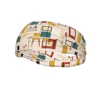 Fascia sportiva alla moda WHJDPP Mid Century con stampa moderna Fasce assorbire il sudore per uomini e donne