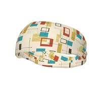 Fascia sportiva alla moda WHJDPP Mid Century con stampa moderna Fasce assorbire il sudore per uomini e donne