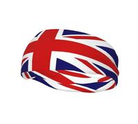 Fascia sportiva alla moda WHJSHOP con stampa bandiera del Regno Unito, assorbe il sudore per uomini e donne