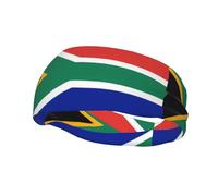 Fascia sportiva alla moda YUGTAEE con bandiera del Sud Africa Fasce per capelli Assorbe il sudore per uomini e donne