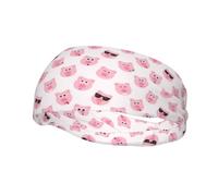 Fascia sportiva alla moda YUGTAEE Funny Pink Pig Face Picture Fasce Assorbe il sudore per uomini e donne