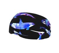 Fascia sportiva alla moda YUGTAEE Orca Killer Whale Picture Headbands Assorbe il sudore per uomini e donne