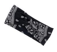 Fascia sportiva all'uncinetto Fascia per la testa larga fascia per il sudore ad alta elasticità Fasce per capelli Accessori per lo styling dei capelli per lo sport Yoga Paisley