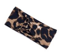Fascia sportiva all'uncinetto Fascia per la testa regolabile Fascia per il sudore antiscivolo Accessori per lo styling dei capelli per lo sport Stampa leopardata 3