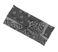 Fascia sportiva all'uncinetto Fascia per la testa regolabile Tie-dye antiscivolo Accessori per lo styling dei capelli per lo sport, lo yoga, la corsa, grigio scuro