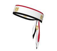 Fascia sportiva con stampa bandiera egiziana, regolabile, per corsa, tennis e allenamento, vestibilità morbida